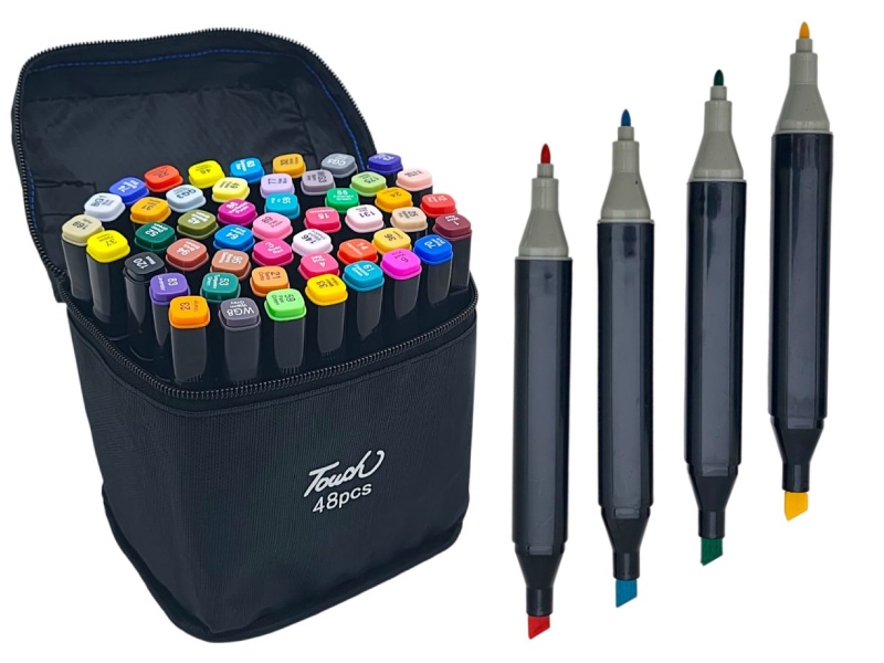 Набор маркеров худож. двухстор. 48 цв. в сумочке