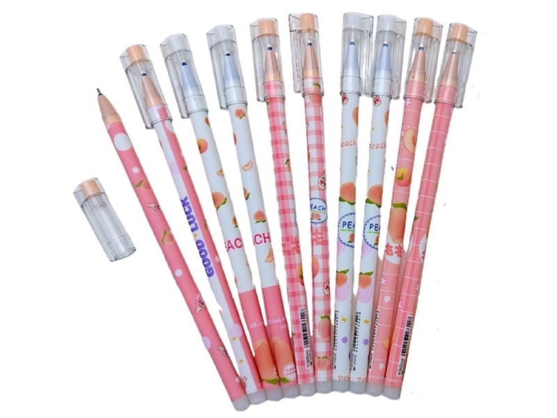 Ручка гел. со стир. черн. "Peach" 0.5 мм, синяя (кратно 12)