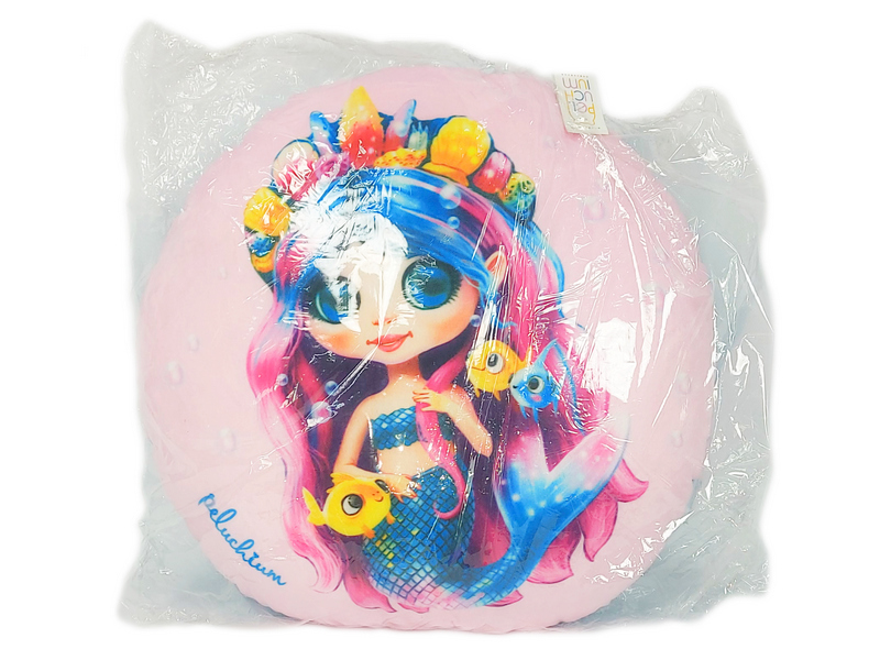Донецк игрушка оптом Игрушка-подушка круглая «Русалочка» 41х41см RPH-008