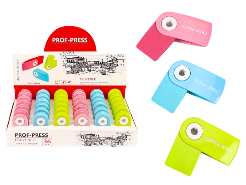 Ластик фигурный "Provence" 54*20*11 мм, 3 цв. микс. ЛС-0086