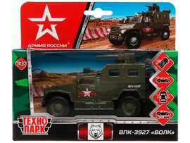 Технопарк. Машина ВПК-3927 «ВОЛК»  металл. инерц. 12 см (открыв. двери, багажник, подвиж. дет.) доставка оптом в Донецк