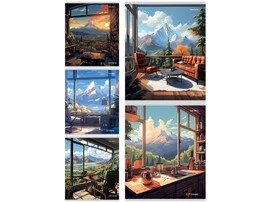 Тетрадь 48 л. Нереальный мир, линия, 5 диз. микс. 48-4808