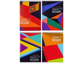 Тетрадь 96 л. Цветная геометрия, клетка, второй блок. 96-6494