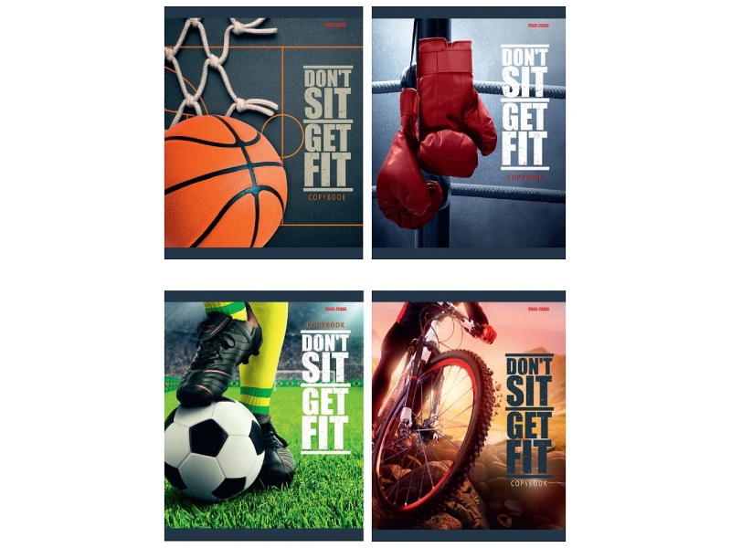 Тетрадь 96 л. Спорт, клетка. 96-7413