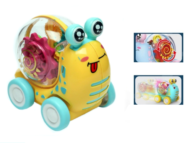 Разв. игр. "Улитка с шестеренками" инерц., свет, 10*9 см в пак. M1541-5