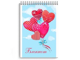 Блокнот А7 40 л клетка «СЕРДЦА» (гребень, офсет) доставка оптом в Донецк