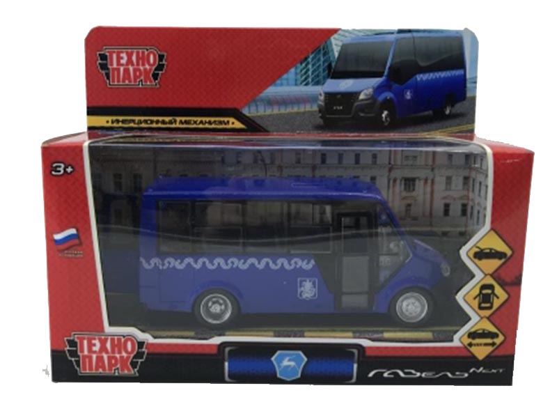 Машина металл. Газель Next 14.5 см, дв., кузов, инерц., кор. Технопарк