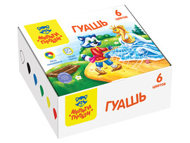 Гуашь "Енот в сказке" 6 цв., 10 мл, к/к