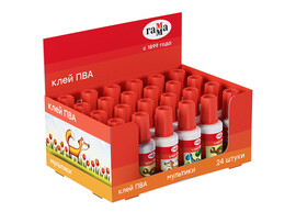 Клей ПВА "Мультики" 20 г с кисточкой