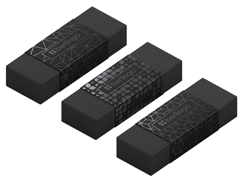 Ластик "DoubleBlack" 50*18*10 мм, прямоугольный