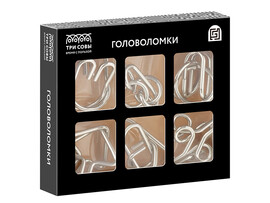 Набор металл. головоломок "Три совы", 6 шт., в кор.