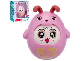 Неваляшка (подвиж. детали, звук колокольчика) розовая 17,5*9,8*14,3 см в кор. IT109541 доставка оптом в Донецк