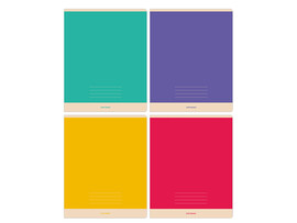 Тетрадь 96 л. "Monocolor. Simple" линия, ассорти