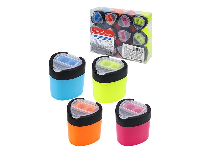 Точилка для каранд. 2 отв., контейнер, пласт. ТК-0330