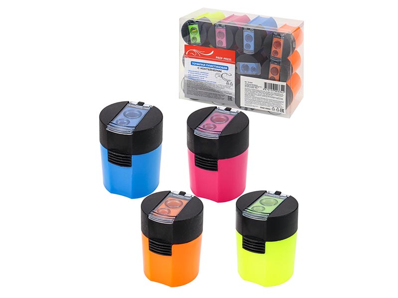 Точилка для каранд. 2 отв., контейнер, пласт. ТК-0334