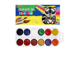 Краски акварельные 12 цв., к/к. КА-2774