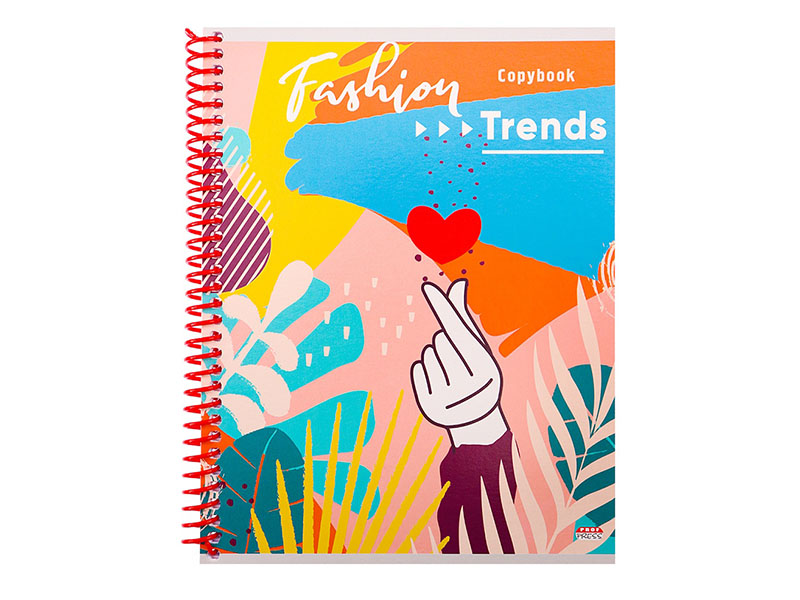 Тетрадь 96 л. Модные тренды, клетка, цв. спираль. 96-6213