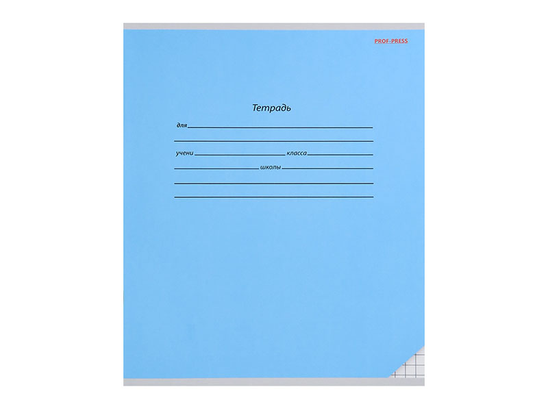 Тетрадь 12 л. Классика голубая, клетка, цв. мел. обл. 12-9210