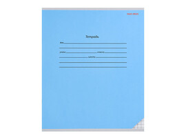Тетрадь 12 л. Классика голубая, клетка, цв. мел. обл. 12-9210