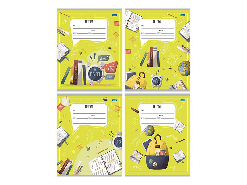 Тетрадь 18 л. Школьны будни, линия, цв. мел. обл. 18-5383