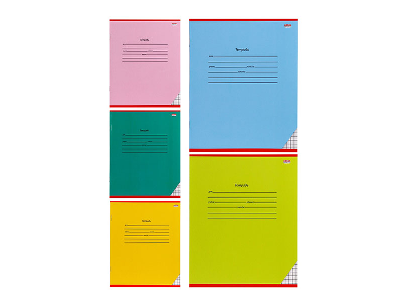 Тетрадь 24 л. Классика, клетка, цв. мел. обл. 24011-24015