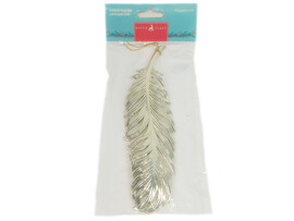 Подвеска елочная ПЕРО ЗОЛОТОЕ 18,5см в пак. 89037 доставка оптом в Донецк