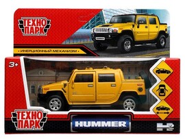 Технопарк. Машина «HUMMER H2 PICKUP» металл. инерц. 12 см (открыв. двери, багажник) желтый доставка оптом в Донецк