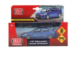Машина металл. Mitsubishi Lancer Evolution, 11,4 см, двери, инерц., кор. Технопарк
