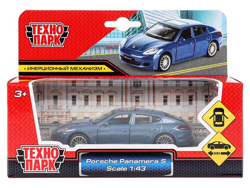 Машина металл. Porsche Panamera 11 см, двери, инерц., кор. Технопарк
