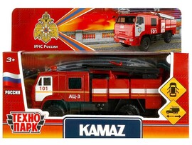 Машина металл. КАМАЗ-43502 МЧС 15.5 см, дв., подв. дет., инерц. Технопарк