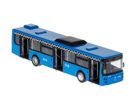 Модель металл. Автобус ЛИАЗ-5292 Метрополитен 18 см, дв., инерц., синий. Технопарк