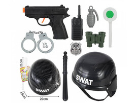 Набор "Спецназ": пистолет, каска, аксесс., в сетке. L239-H40470