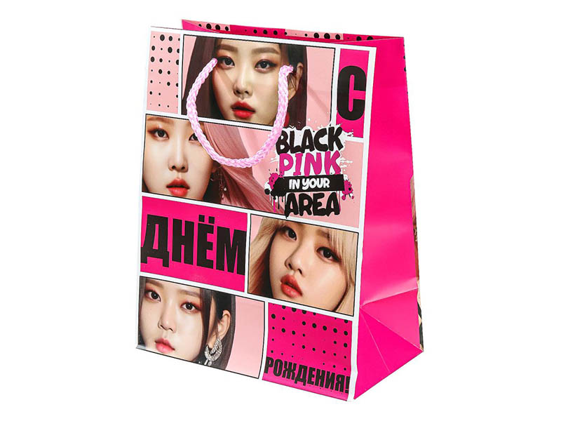 Пакет подар. мат. лам. Blackpink 18*23 см. PM-112889-BP