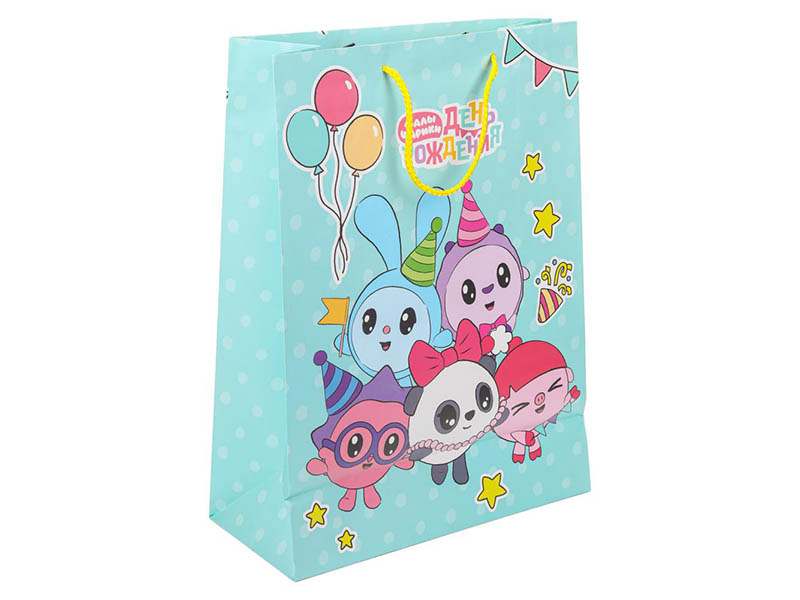 Пакет подар. мат. лам. Малышарики 34*45 см. PXL-113304-ML