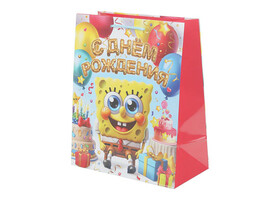 Пакет подар. глянц. лам. Губка Боб 26*32 см. PL-130529-SB