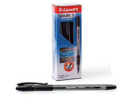 Ручка шар. "Spark II" черная, 0.7 мм, грип (кратно 12)
