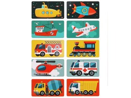 Пазлы деревянные «Изучаем транспорт» 18*6*10 см в кор. 962220 доставка оптом в Донецк