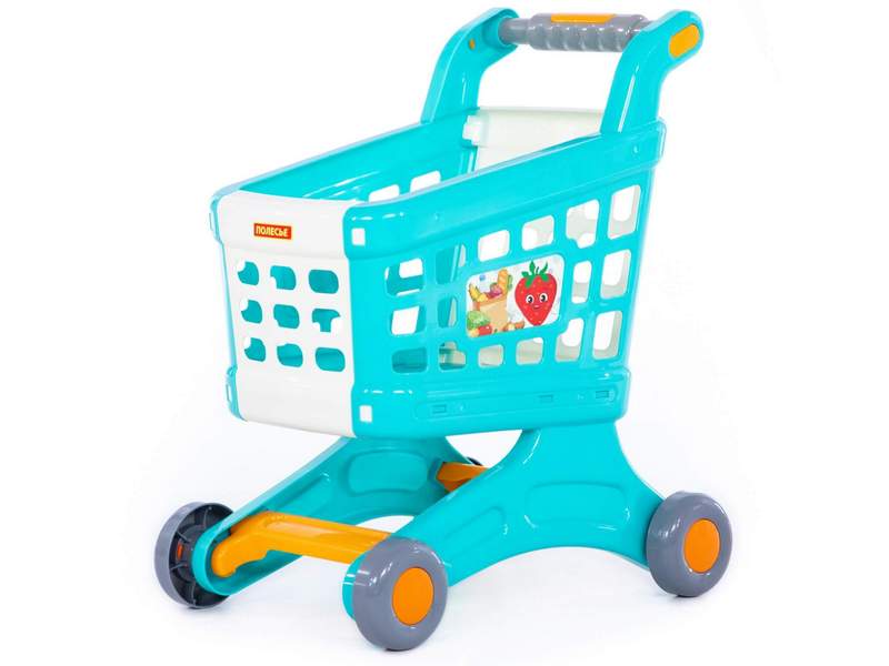 Донецк игрушка оптом Тележка для маркета "Натали" бирюзовая