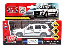 Машина металл. LADA Kalina cross 12 см, дв, багаж, инерц., кор. Технопарк