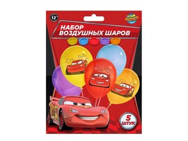 Набор шаров "Тачки" 5 шт., цв. принт (12"/30 см)