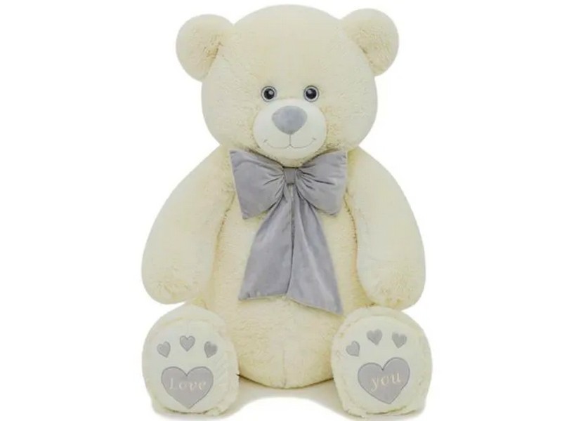 Донецк игрушка оптом Медведь Пьер с бантом 130 см латте
