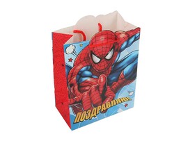 Пакет подар. Человек Паук 33х45 см, фиг. вырубка. PXLF-112914-SM