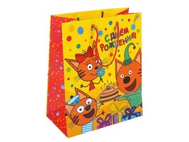 Пакет подар. мат. лам. Три Кота 26*32 см. PL-123133-TC