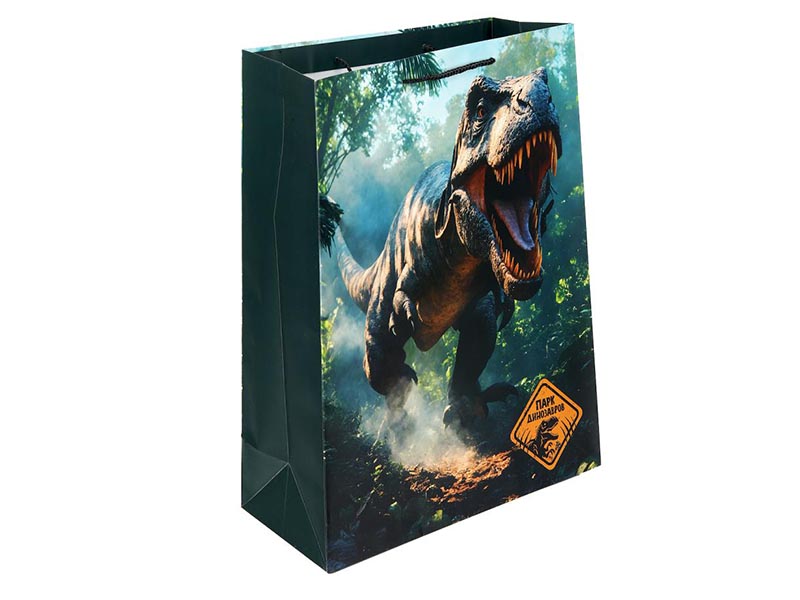 Пакет подар. мат. лам. Парк динозавров 34*45 см. PXL-130542-JP
