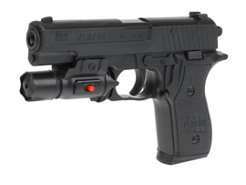 Пистолет с пульками, лазер. прицел, 19х13 см в пак. 100000250