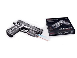 Пистолет "507A" 20 см, лаз. приц., фонарь, стр. пульками, в кор. 100002399