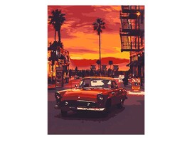 Картина на картоне с красками 40х50 см по номерам. Калифорния доставка оптом в Донецк