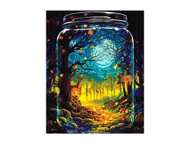 Картина на картоне с красками 40х50 см по номерам. Сказочный лес доставка оптом в Донецк