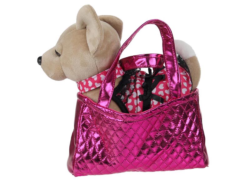 Мягкая игр. "Собака в розовой сумочке" 18 см. MFB123739-18D