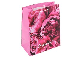 Пакет подар. мат. лам. Пионы 33х45 см. PXL-122142-FW1
